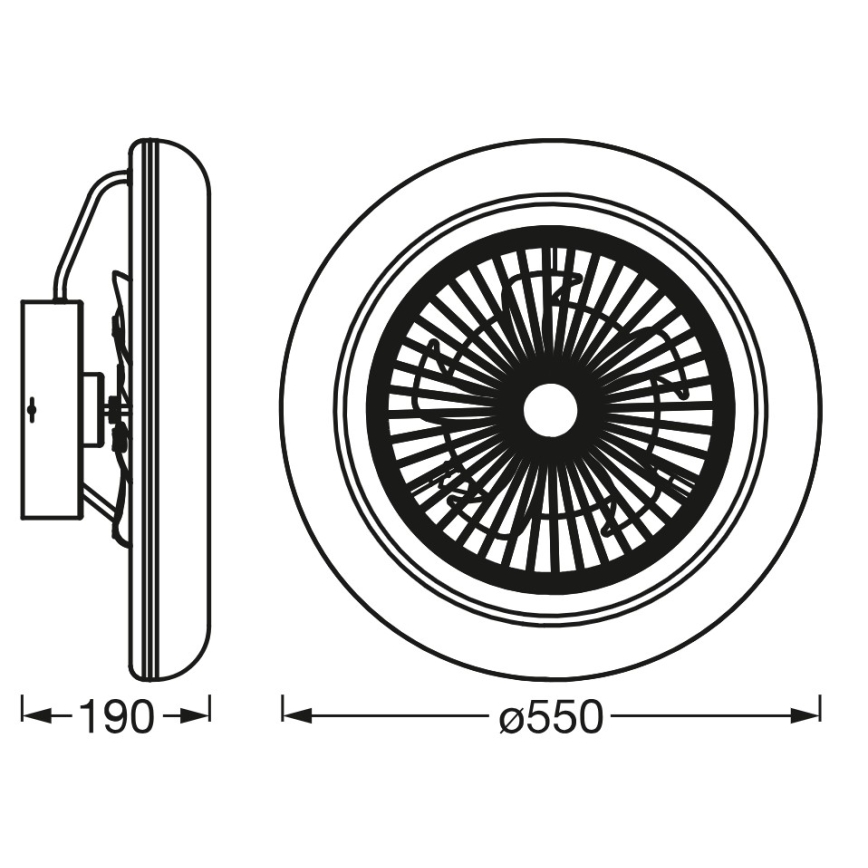 Osram - hämardatav LED-laelamp ventilaatoriga SMART+ LED/75W/230V 3000-6500K Wi-Fi + kaugjuhtimispult