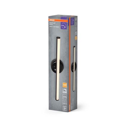 Osram - NIGHTLUX LED hämardatav laetav puutega seinavalgusti LED/1,8W/5V must