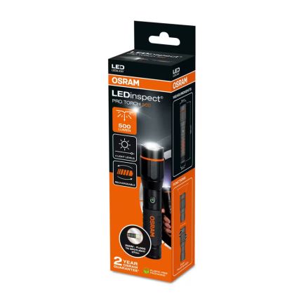 Osram - hämardatav laetav LED-taskulamp LEDINSPECT PRO TORCH 500 LED/6W/3,7V 2200 mAh IP44