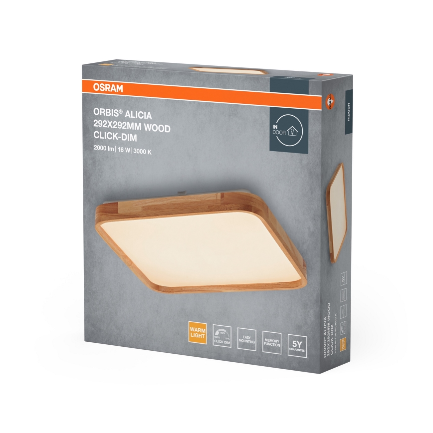 Osram - LED Hämardatav laelamp ORBIS ALICIA LED/16W/230V 29,2x29,2 cm beež