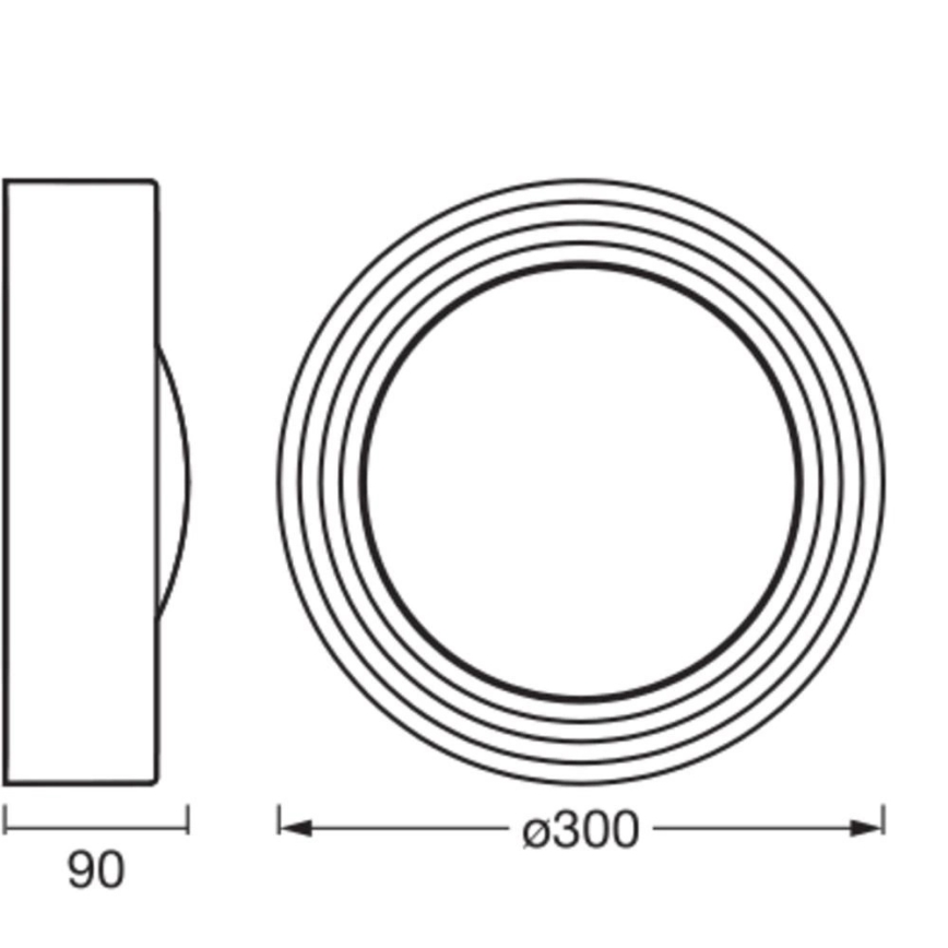 Osram - LED-hämardatav laelamp ORBIS CONCRETE LED/13W/230V, läbimõõt 30 cm, pruun/betoon