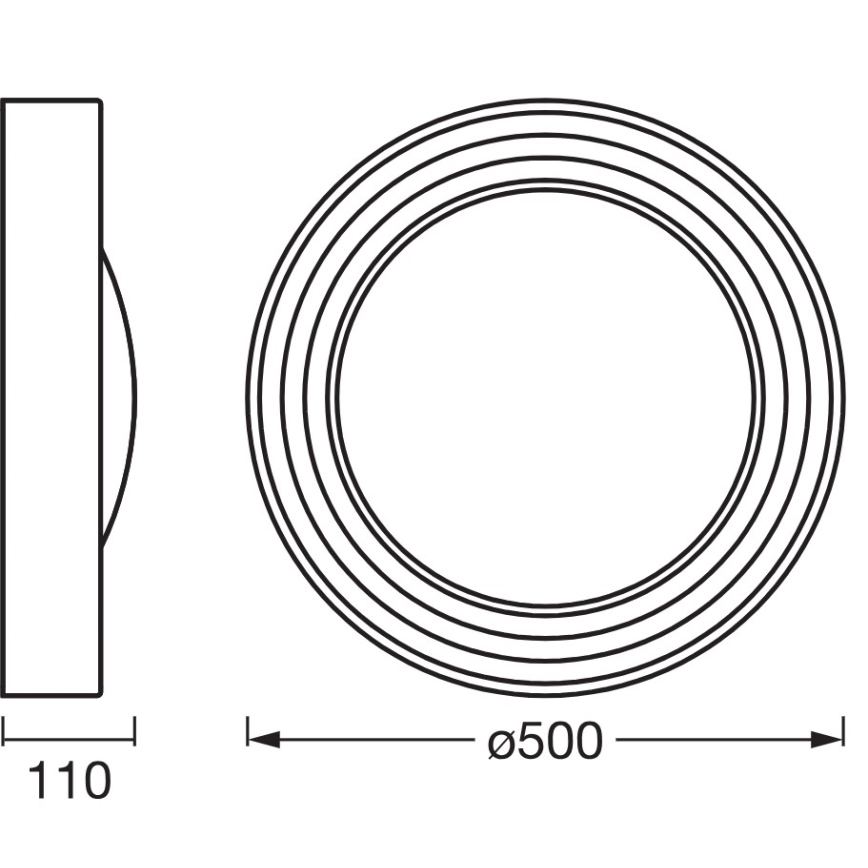 Osram - hämardatav LED-laelamp ORBIS CONCRETE LED/24,5W/230V läbimõõt 50 cm hall/betoon