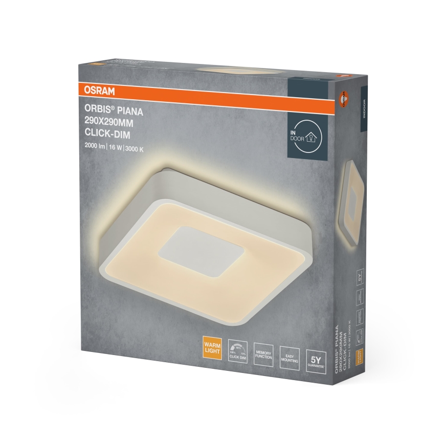 Osram - LED hämardatav laevalgusti ORBIS PIANA LED/16W/230V 29x29 cm valge