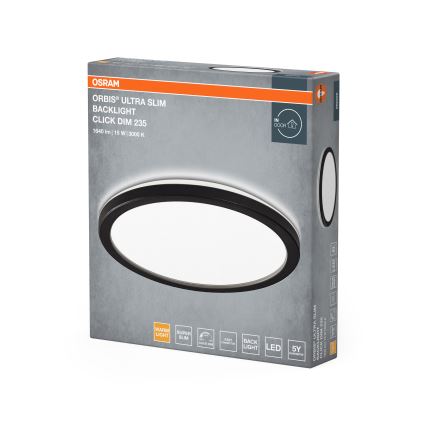 Osram - LED-hämardatav laevalgusti ORBIS ULTRA SLIM LED/15W/230V 3000K läbimõõt 23,5 cm must