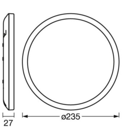 Osram - LED-hämardatav laevalgusti ORBIS ULTRA SLIM LED/15W/230V 3000K läbimõõt 23,5 cm must