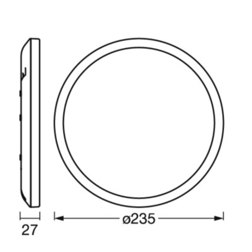 Osram - LED-hämardatav laevalgusti ORBIS ULTRA SLIM LED/15W/230V 3000K läbimõõt 23,5 cm must
