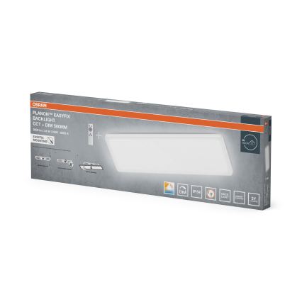 Osram - LED Hämardatav vannitoa lakke paigaldatav valgusti PLANON EASYFIX LED/24W/230V 2600-6000K 20x58 cm IP54 valge + kaugjuhtimispult