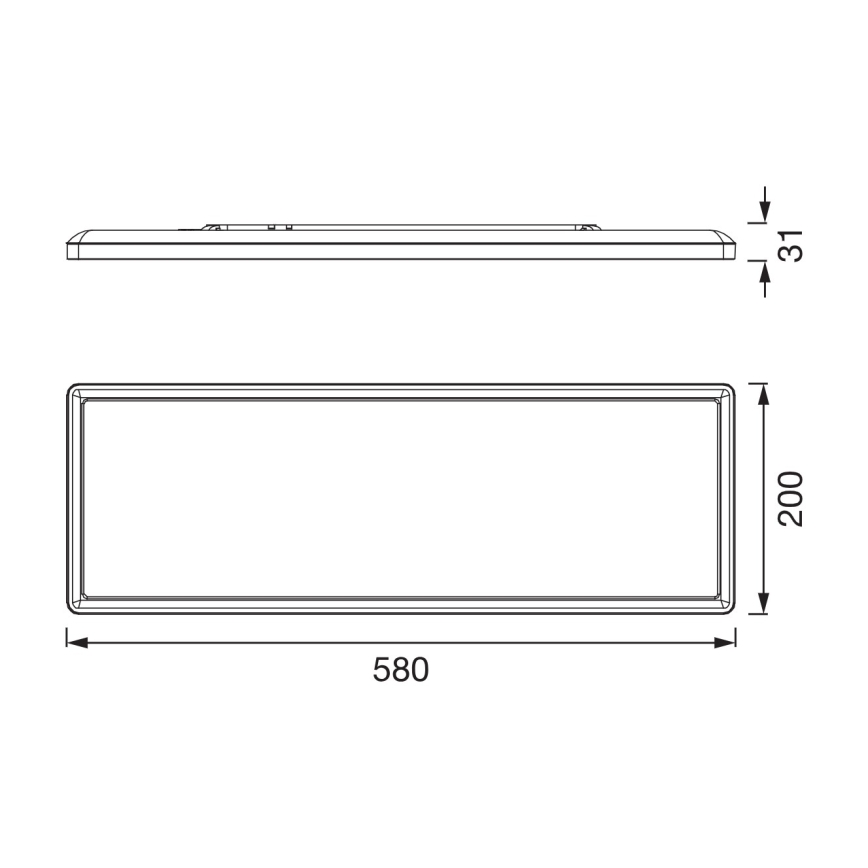 Osram - LED Hämardatav vannitoa lakke paigaldatav valgusti PLANON EASYFIX LED/24W/230V 2600-6000K 20x58 cm IP54 valge + kaugjuhtimispult