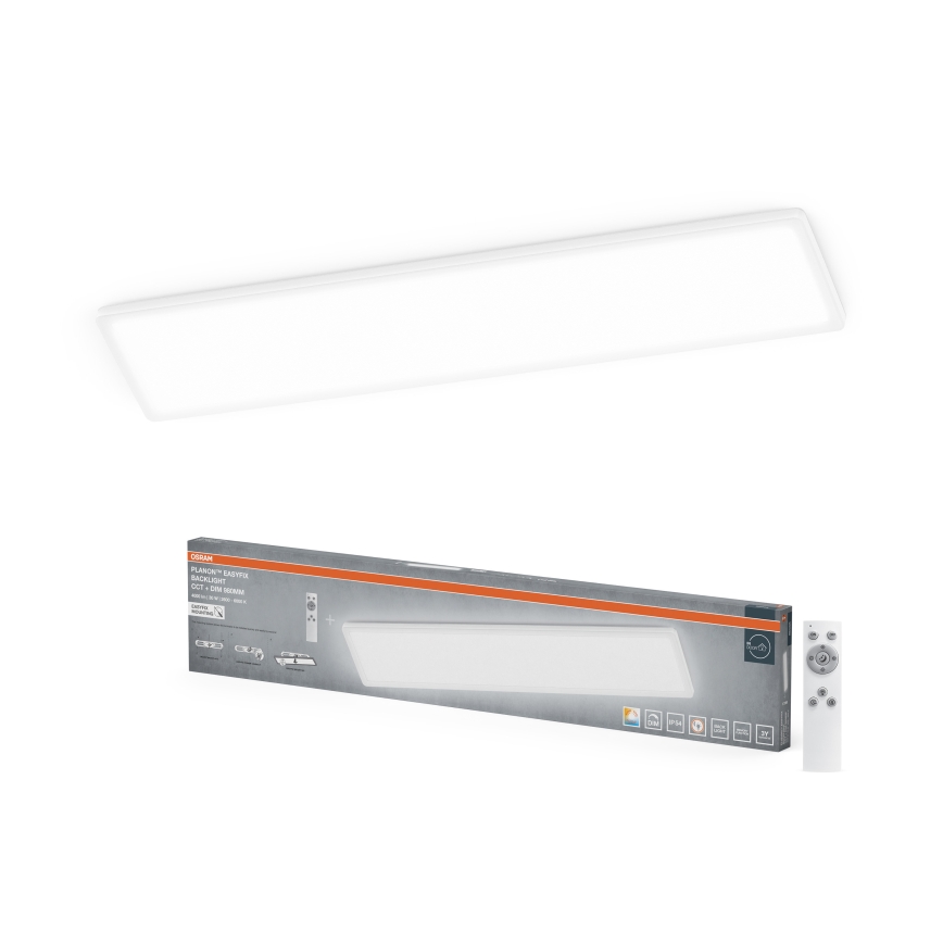 Osram - LED reguleeritava heledusega vannitoa laelamp PLANON EASYFIX LED/30W/230V 2600-6000K 20x98 cm IP54 valge + kaugjuhtimispult
