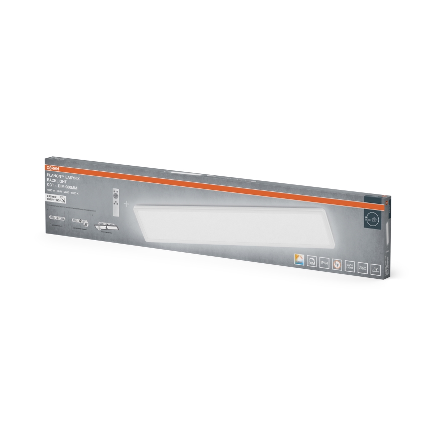 Osram - LED reguleeritava heledusega vannitoa laelamp PLANON EASYFIX LED/30W/230V 2600-6000K 20x98 cm IP54 valge + kaugjuhtimispult