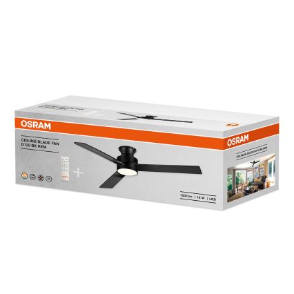 Osram - hämardatav LED laeventilaator BLADE LED/18W/230V 3000/4000/6000K + kaugjuhtimispult