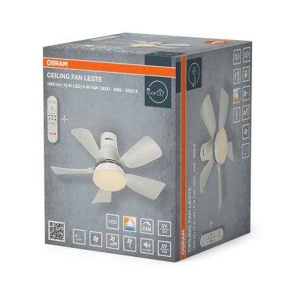Osram - LED hämardatav laeventilaator LESTE LED/15W/230V 3000/4000/6500K + kaugjuhtimispult