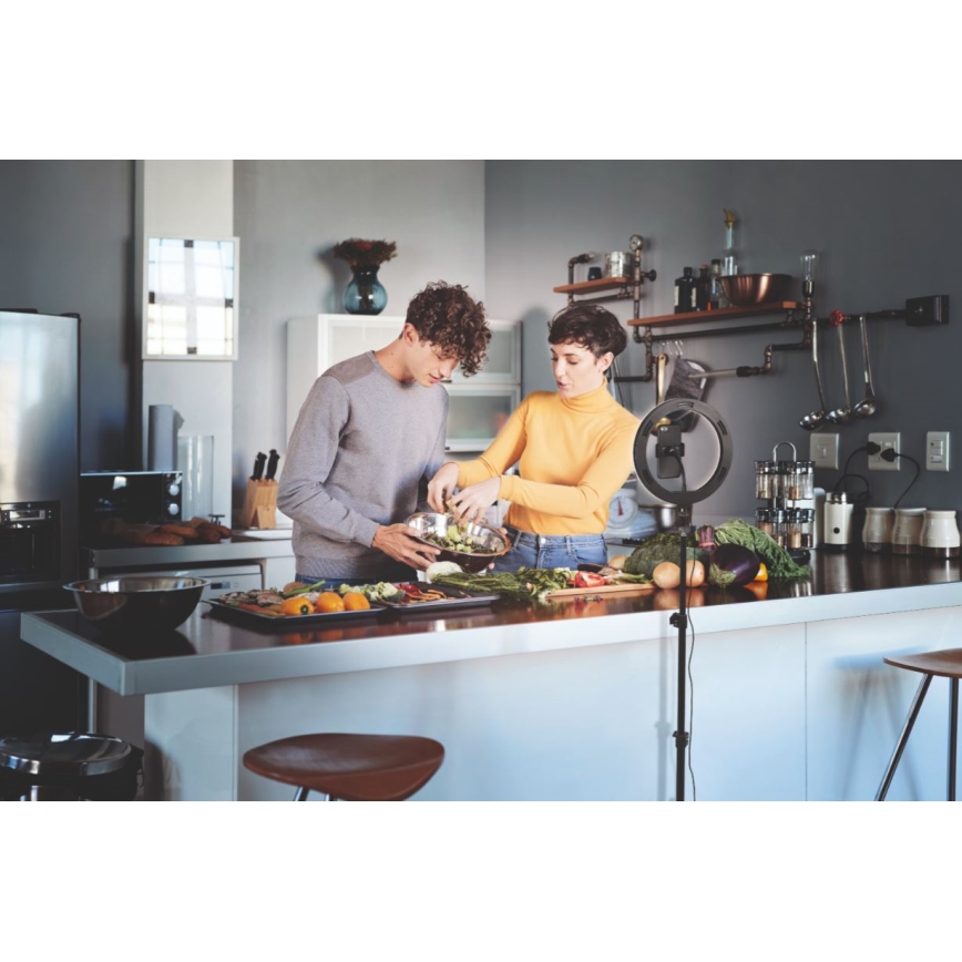 Osram - hämardatav LED-lamp statiiviga ja vlogimiseks mõeldud hoidikuga LED/6W/USB 210 mAh