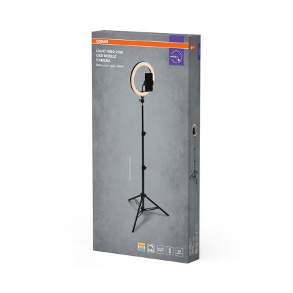 Osram - hämardatav LED-lamp statiiviga ja vlogimiseks mõeldud hoidikuga LED/6W/USB 210 mAh