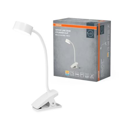 Osram - hämardatav LED-laualamp klambriga OFFICE LINE LED/4,8W/230V 3000/4000/6500K valge