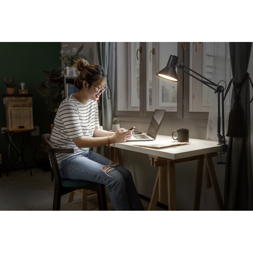 Osram - Hämardatav LED-laualamp kinnitusklambriga OFFICE LINE LED/9W/230V 3000K must