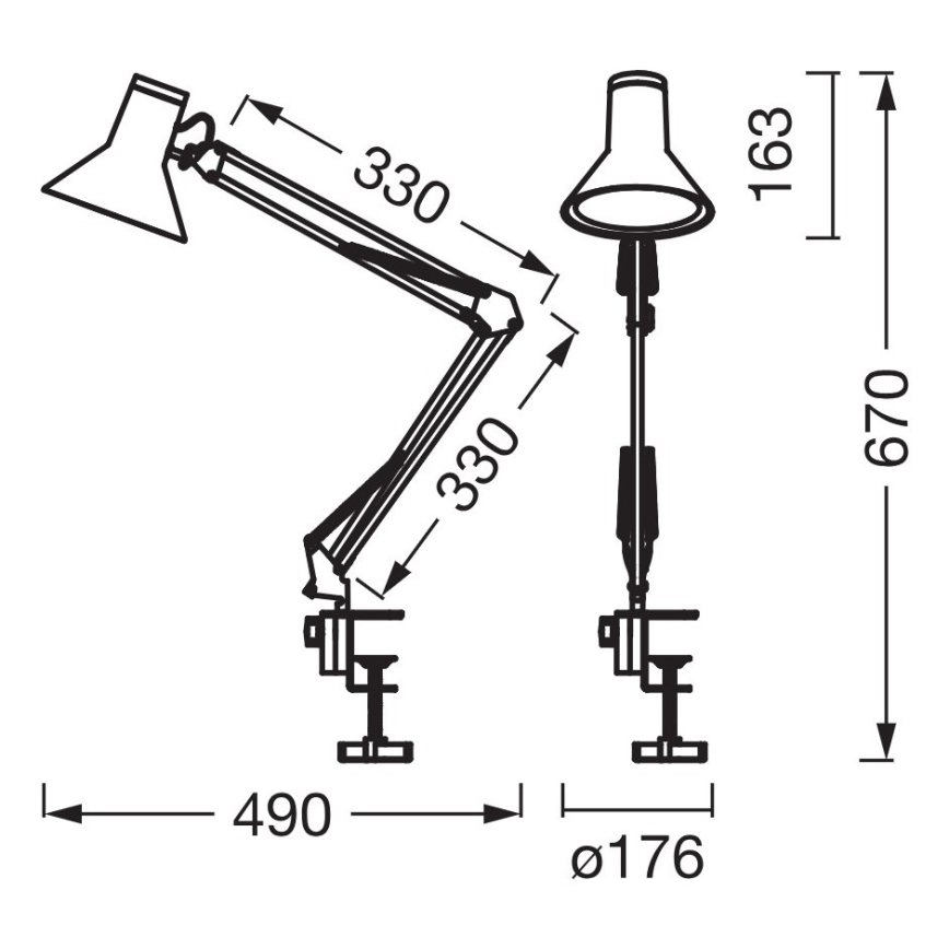 Osram - Hämardatav LED-laualamp kinnitusklambriga OFFICE LINE LED/9W/230V 3000K must
