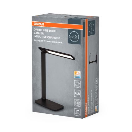 Osram - OFFICE LINE hämardatav LED-laualamp LED/17W/230V 3000/4000/6500K must