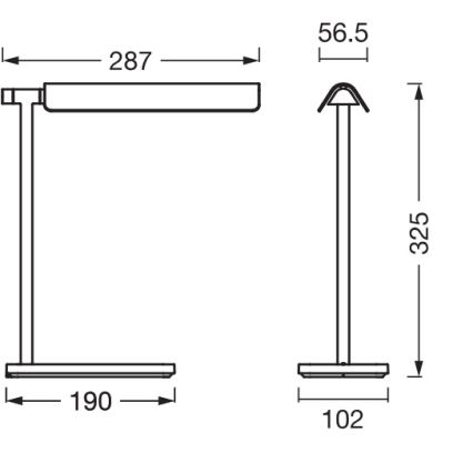 Osram - hämardatav LED-laualamp OFFICE LINE LED/19W/230V 3000/4000/6500K must