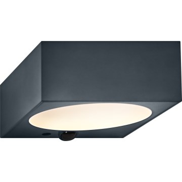 Osram - LED hämardatav päikeseenergial töötav seinale paigaldatav valgusti anduriga ENDURA STYLE LED/10,7W/4,2V 2000 mAh IP65 antratsiit