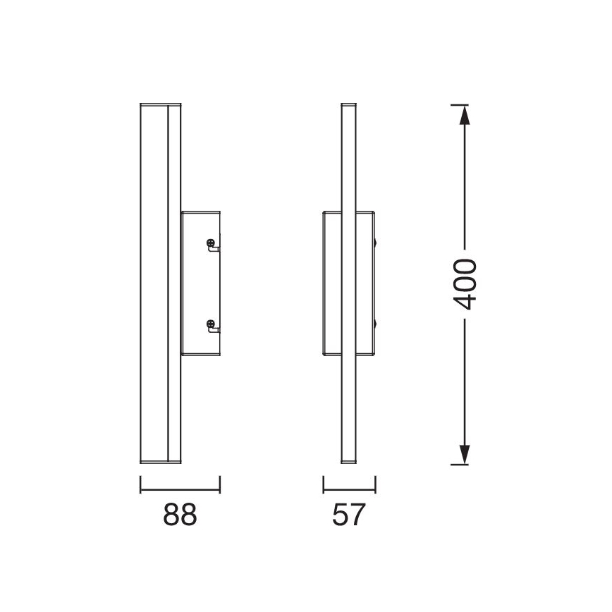 Osram - ORBIS MIRROR LED peegli valgustus, hämardatav, 6,8W/230V, 40 cm, 3000/4000K, IP44, must