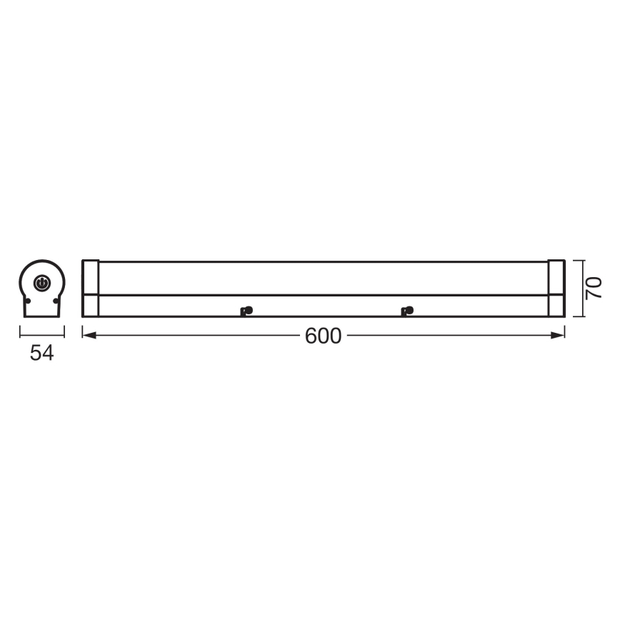 Osram - hämardatav peegli valgusti ORBIS TUBE LED/12W/230V 60 cm IP44 läikiv kroomviimistlus