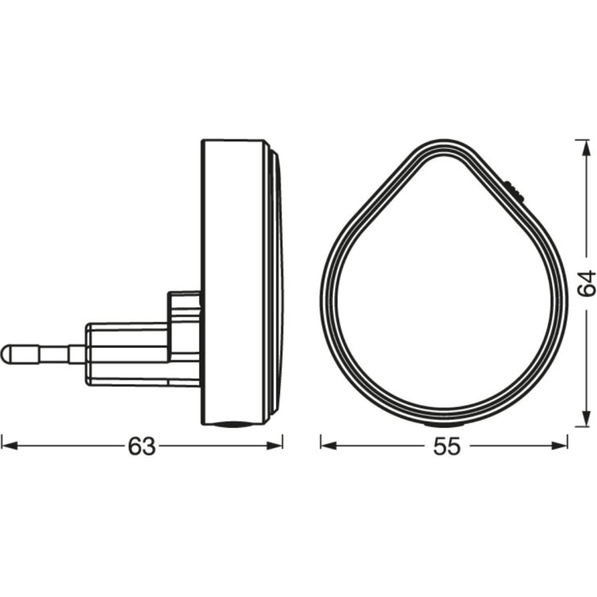 Osram - LED hämardatav pistikusse ühendatav suunav valgusti LUNETTA LED/0,5W/230V