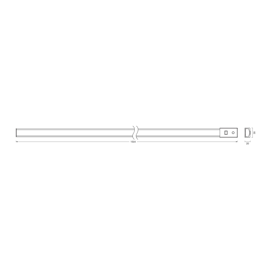 Osram - LED hämardatav kapialune valgusti liikumisanduriga BATTEN LED/21W/230V 2700/4000/6500K 150,4 cm valge