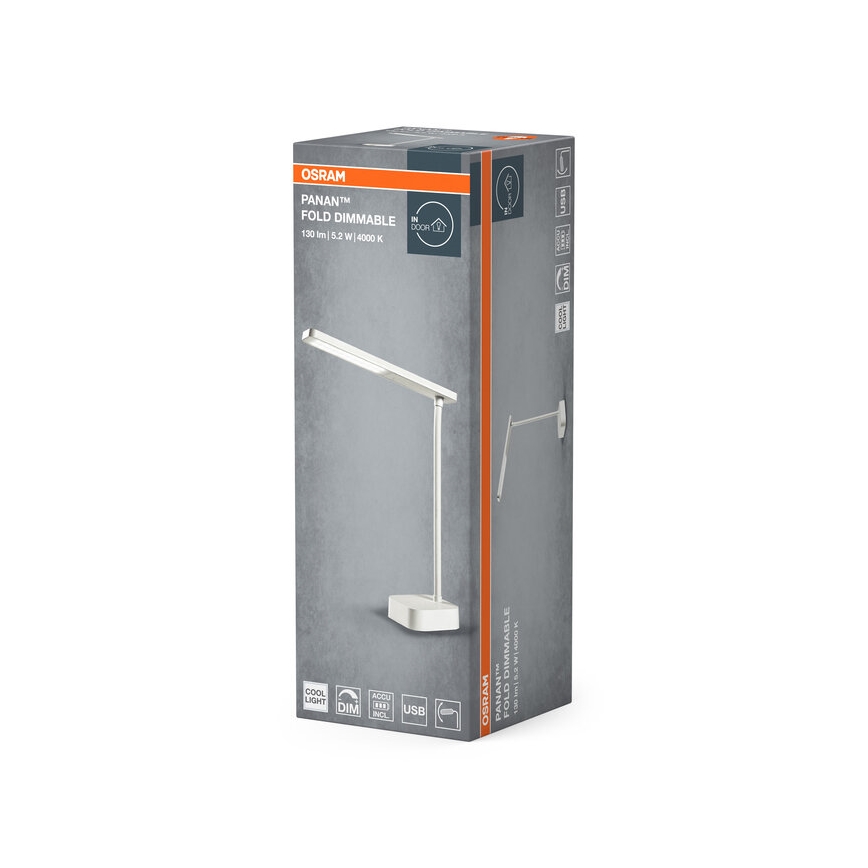 Osram - LED Hämardatav puutetundlik laualamp PANAN LED/5,2W/5V 1200 mAh CRI 90