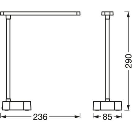 Osram - LED Hämardatav puutetundlik laualamp PANAN LED/5,2W/5V 1200 mAh CRI 90