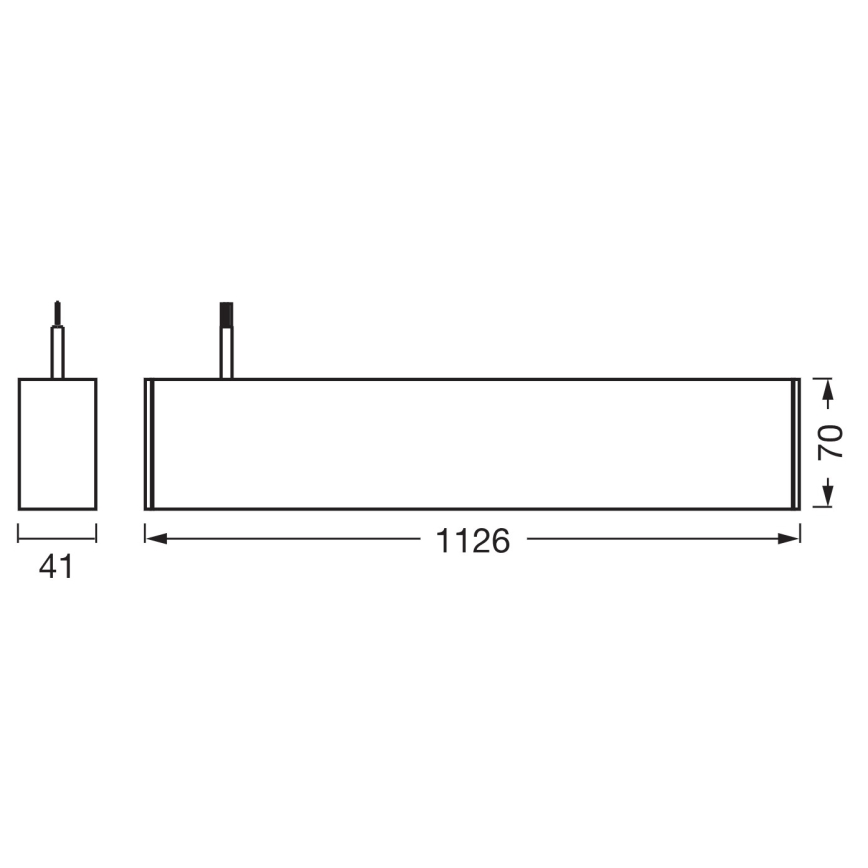 Osram - LED hämardatav rippvalgusti kaablil OFFICE LINE LED/42W/230V 4000K 112,6 cm must