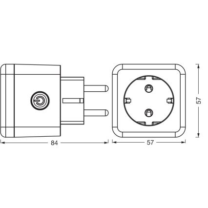 Osram - LED-hämardatav SCHUKO-pistikupesa valgustusega SMART+ NIGHTLIGHT 3680W/230V Wi‑Fi