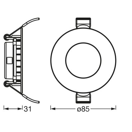 Osram - hämardatav LED-süvisvalgusti SMART+ DOWNLIGHT LED/4,5W/230V 3000-6500K Wi-Fi