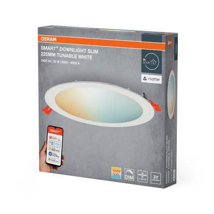 Osram - LED hämardatav süvistatav laevalgusti SMART+ DOWNLIGHT LED/22W/230V 3000-6500K Wi-Fi
