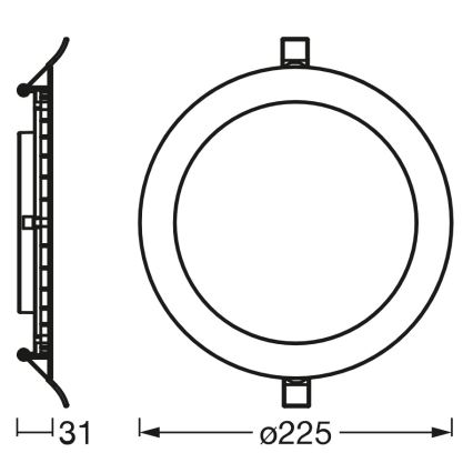 Osram - LED hämardatav süvistatav laevalgusti SMART+ DOWNLIGHT LED/22W/230V 3000-6500K Wi-Fi