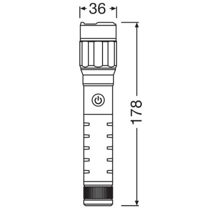 Osram - LED hämardatav laetav taskulamp LEDINSPECT PRO TORCH 800 LED/8W/3,7V 2200 mAh IP44