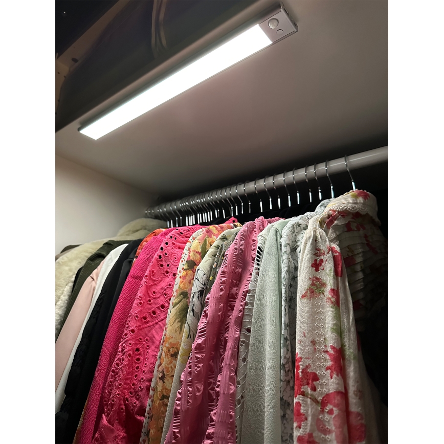 Osram - LED aluskapi valgusti liikumis- ja hämarussensoriga LINEAR LED/3,2W/3,7V 500 mAh 3000/4000/6500K 40 cm hall