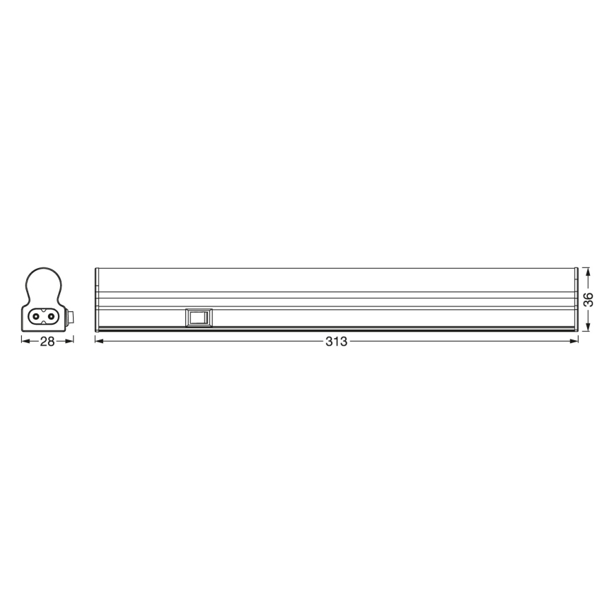 Osram - LED aluskapi valgusti liikumisanduriga BATTEN LED/4W/230V 3000K 32 cm, valge