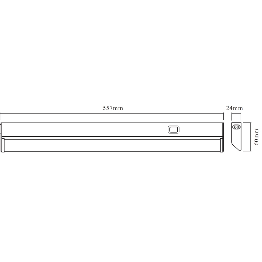 Osram - LED kapialune valgusti LINEAR LED/10W/230V 3000K 55,7 cm hõbedane