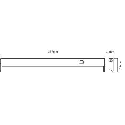 Osram - LED kapialune valgusti LINEAR LED/6W/230V 3000K 35,7 cm hõbedane