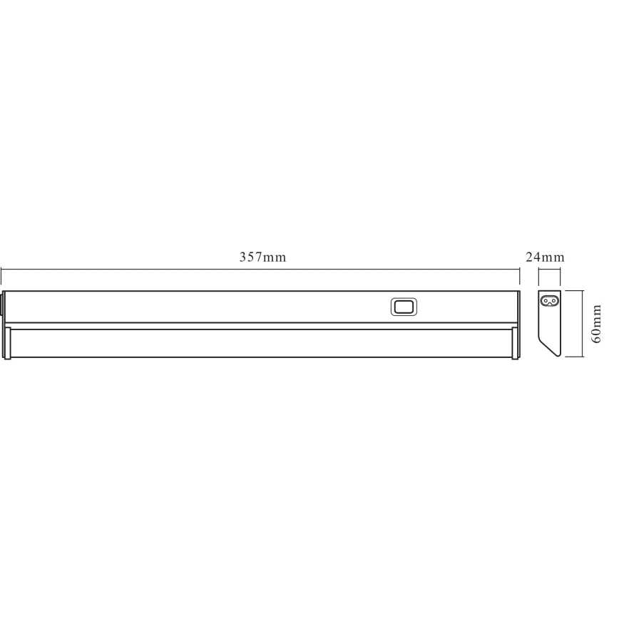 Osram - LED kapialune valgusti LINEAR LED/6W/230V 3000K 35,7 cm hõbedane