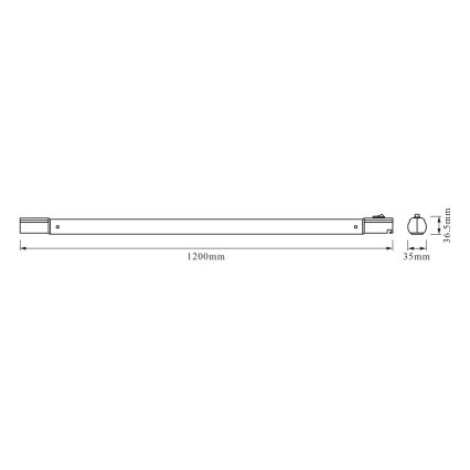 Osram - LED kapivalgusti TUBEKIT LED/19W/230V 3000K 120 cm valge