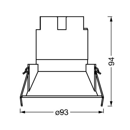 Osram - SPOT TWIST LED/10W/230V 4000K, lae sissepaigaldatav valgusti, läbimõõt 9,3 cm, valge/must