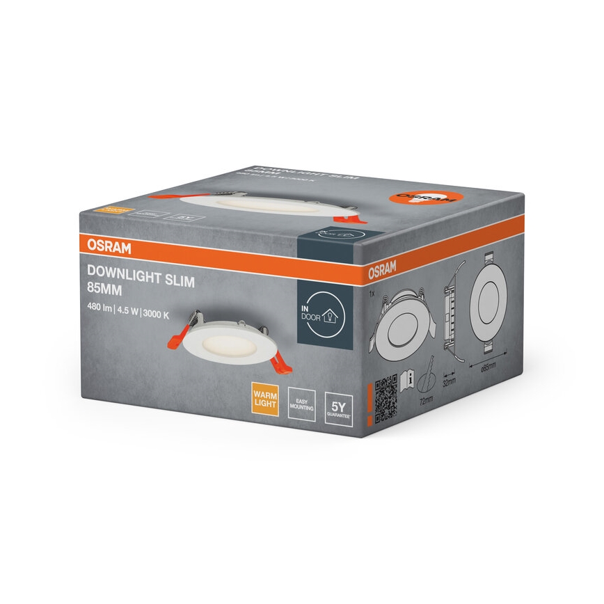 Osram - LED lae sisse paigaldatav valgusti SLIM LED/4,5W/230V 3000K