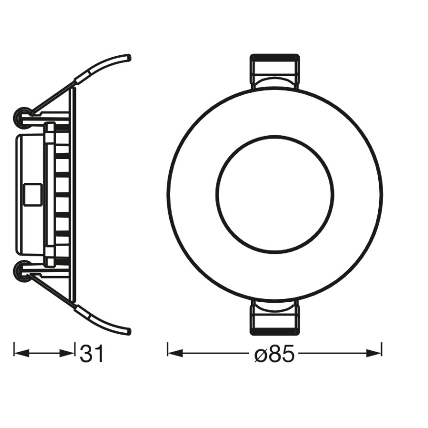 Osram - LED lae sisse paigaldatav valgusti SLIM LED/4,5W/230V 3000K