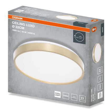 Osram - LED laelamp CEILING LUXO LED/18W/230V, läbimõõt 32 cm, kuldne