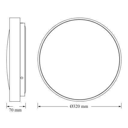 Osram - LED laelamp CEILING LUXO LED/18W/230V läbimõõt 32 cm valge