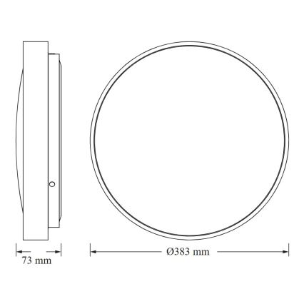 Osram - CEILING LUXO LED/24W/230V laelamp, läbimõõt 38 cm, hõbedane, hämarusanduriga