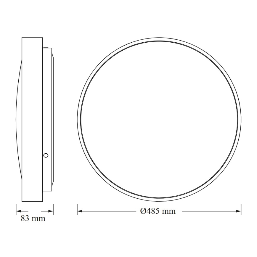 Osram - LED laelamp CEILING LUXO LED/36W/230V, läbimõõduga 49 cm, must