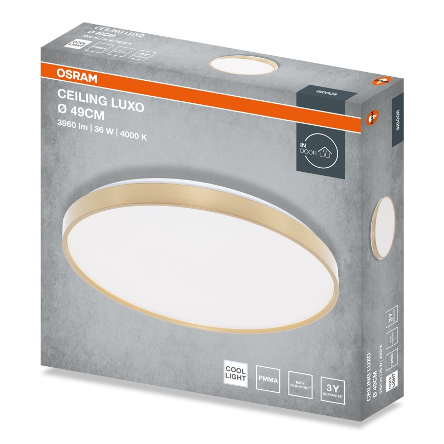 Osram - LED laelamp CEILING LUXO LED/36W/230V läbimõõt 49 cm kuldne
